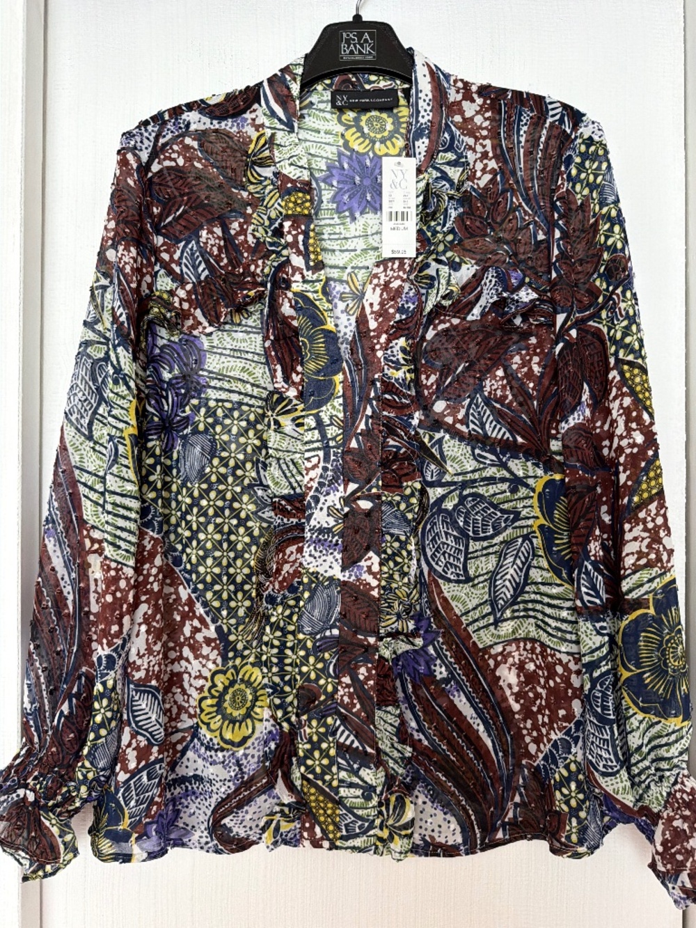 New York & Company Floral Printed Blouse – Size M – NWT 🌸
